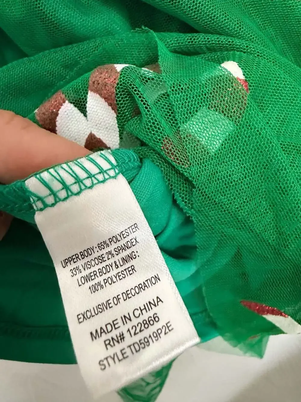 Lilt Toddler Girls Christmas Santa and Candy Cane Tulle Dress  Size 3T